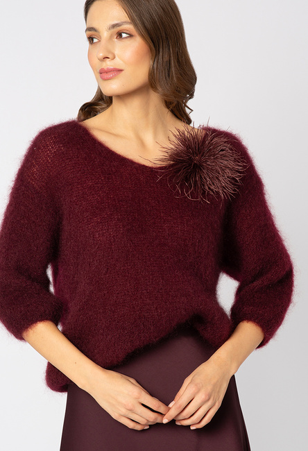 Broszka brązowy puszek