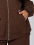 Czekoladowa bluza rozpinana z kapturem Choco