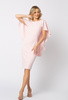 Różowa dopasowana sukienka z pelerynką Beatrice