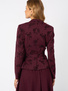 Burgundowa marynarka w drobny kwiatowy wzór Justine