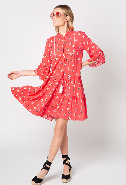 Sukienka boho z wiskozy Almeria