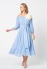 Sukienka z niebieskiego szyfonu Vichy