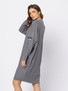 Szara sukienka z dzianiny w kwadratowy splot