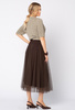 Tiulowa brązowa spódnica 