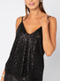 Czarny cekinowy top