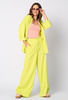 Limonkowe wiskozowe spodnie z szeroką nogawką Jane