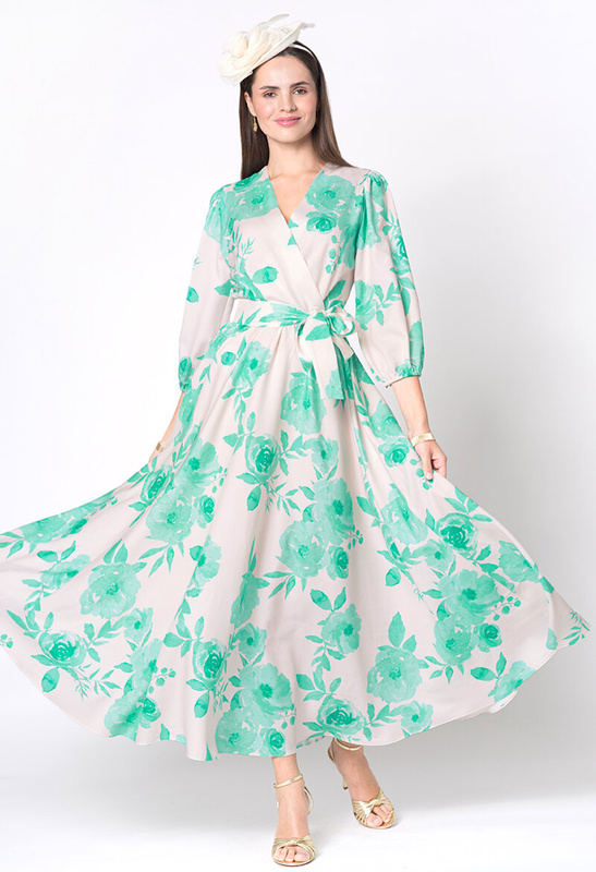 Sukienka w turkusowe kwiaty Denise