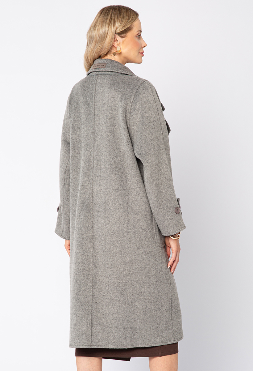 Szary płaszcz z dużymi kieszeniami | ZOBACZ WSZYSTKIE  PŁASZCZE
