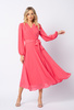 Sukienka z koralowego szyfonu Olympia