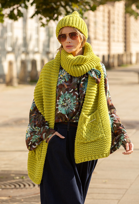 Szal w komplecie z czapką