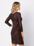 Brązowa cekinowa sukienka Lille