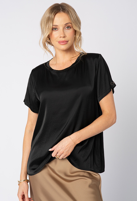 Czarna bluzka z wiskozy