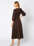Czekoladowa sukienka z wiskozy Amelie