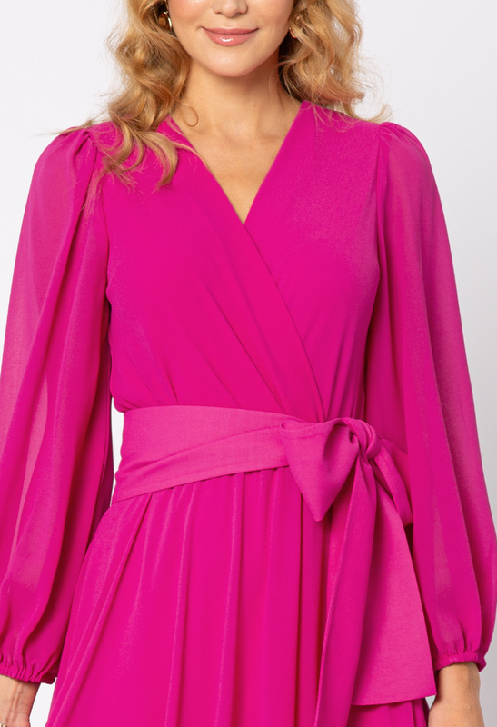 Sukienka z szyfonu w kolorze fuksji Sydney