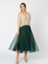 Tiulowa zielona spódnica 
