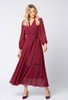 Sukienka z szyfonu w kolorze czerwonego wina Sydney