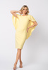 Żółta dopasowana sukienka z pelerynką Beatrice