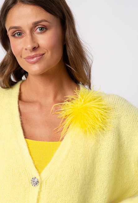Broszka żółte piórka