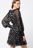 Czarna sukienka w złote grochy Mélodie