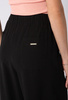 Czarne wiskozowe spodnie z szeroką nogawką Jane