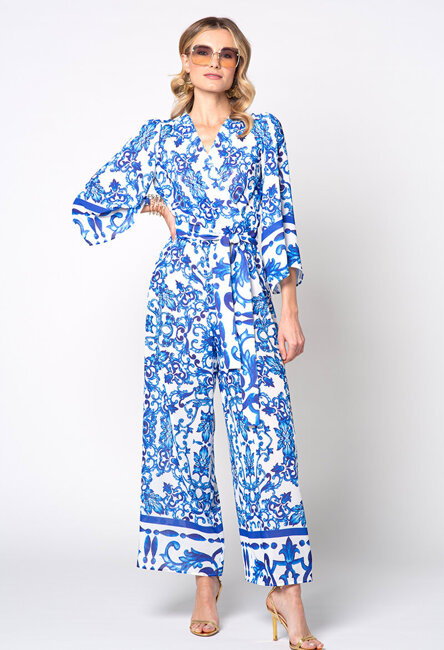 Niebieski kombinezon z borderem Malaga