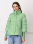 Zielona kurtka puchowa ze ściągaczem 