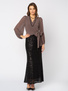 Sukienka z szyfonową górą i czarnym dołem z cekinów Mimosa