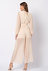 Beżowy szyfonowy kombinezon Madelyn
