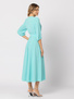Turkusowa sukienka z wiązaniem Ophelie