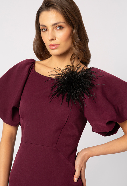 Broszka czarny puszek