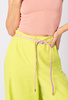 Limonkowe wiskozowe spodnie z szeroką nogawką Jane