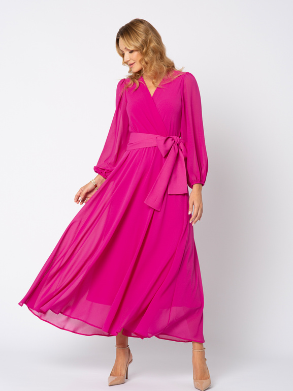 Sukienka z szyfonu w kolorze fuksji Sydney