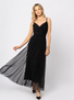 Czarna maxi sukienka na ramiączka Elle