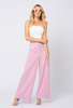 Różowe szerokie spodnie Thea