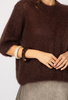 Brązowy mohairowy sweter