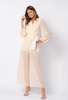 Beżowy szyfonowy kombinezon Madelyn