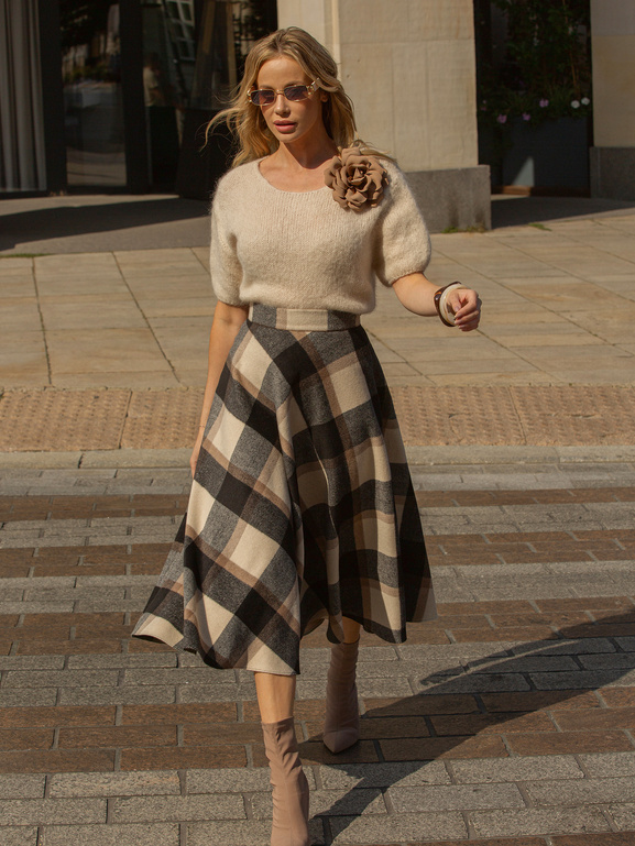 Spódnica w dużą kratę Agathe