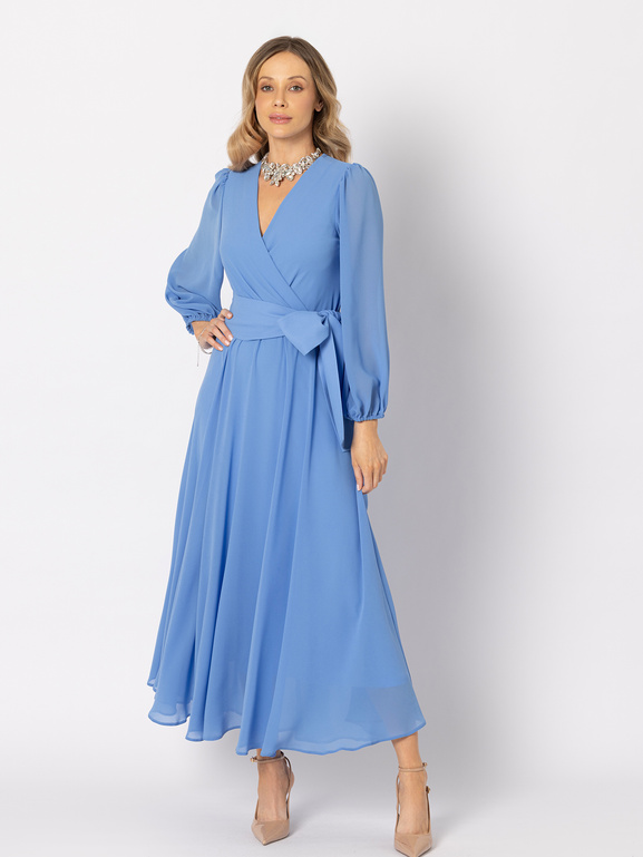 Sukienka z szyfonu w kolorze niebieski Sydney