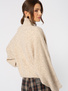 Sweter z golfem beżowy melanż