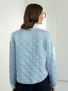 Kurtka damska pikowana błękitna
