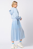 Niebieska bawełniana sukienka z szyfonowym dołem Melody