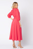 Koralowa sukienka z wiskozy Amelie