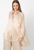 Bezowa satynowa koszula z wiskozy Chloe