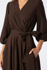 Czekoladowa sukienka z wiskozy Amelie