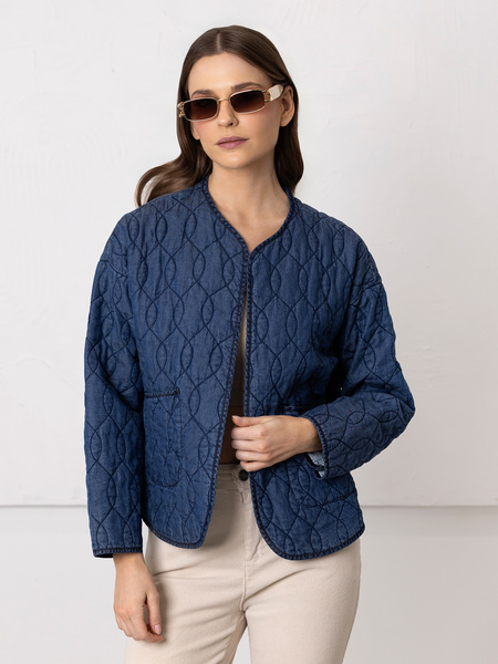 Kurtka damska pikowana granatowa
