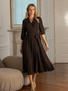 Czekoladowa sukienka Ophélie