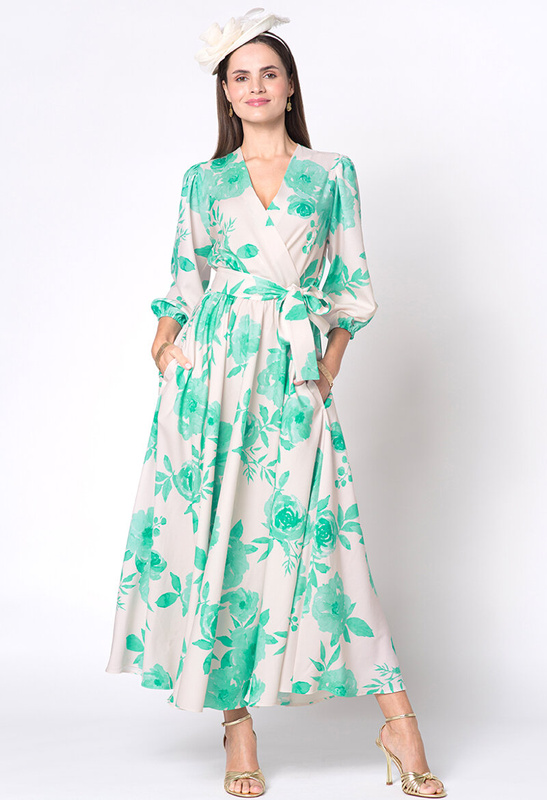 Sukienka w turkusowe kwiaty Denise