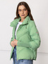 Zielona kurtka puchowa ze ściągaczem 