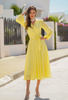 Sukienka z żółtego szyfonu Olympia