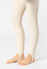Ecru legginsy z zapiętką 